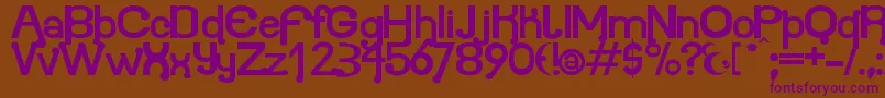 Atomium Font – Purple Fonts on Brown Background