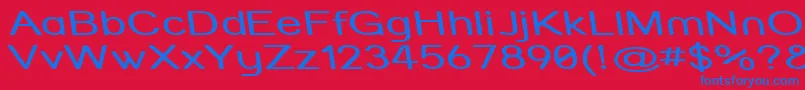 Strvarrx Font – Blue Fonts on Red Background