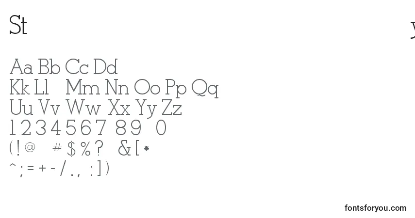 Шрифт Stymie – алфавит, цифры, специальные символы