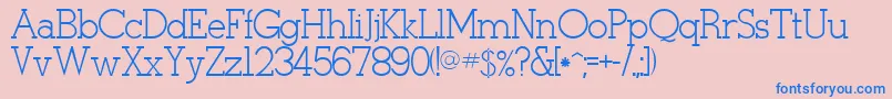 Stymie Font – Blue Fonts on Pink Background