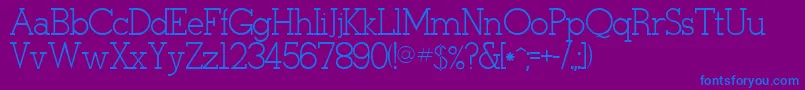 Stymie Font – Blue Fonts on Purple Background