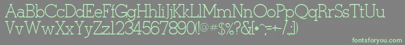 Stymie Font – Green Fonts on Gray Background