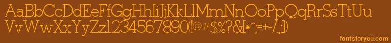 Stymie Font – Orange Fonts on Brown Background