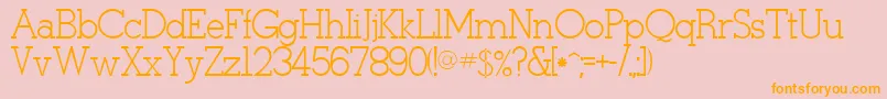 Stymie Font – Orange Fonts on Pink Background
