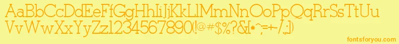 Stymie Font – Orange Fonts on Yellow Background