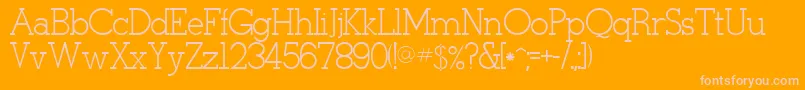 Stymie Font – Pink Fonts on Orange Background