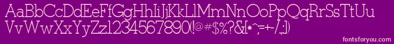 Stymie Font – Pink Fonts on Purple Background