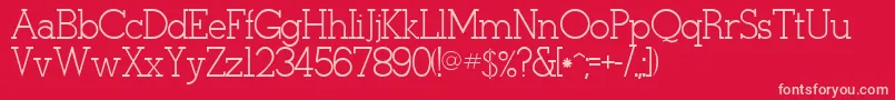 Stymie Font – Pink Fonts on Red Background