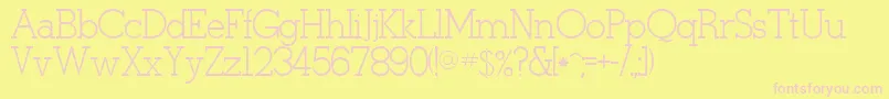 Stymie Font – Pink Fonts on Yellow Background