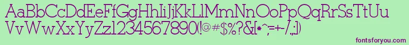 Stymie Font – Purple Fonts on Green Background