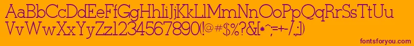 Stymie Font – Purple Fonts on Orange Background