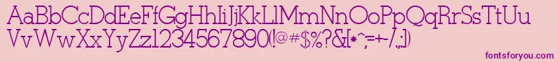 Stymie Font – Purple Fonts on Pink Background