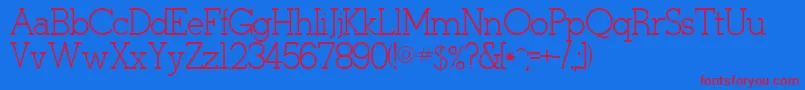 Stymie Font – Red Fonts on Blue Background