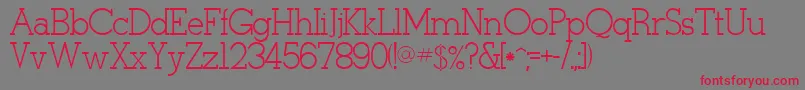 Stymie Font – Red Fonts on Gray Background