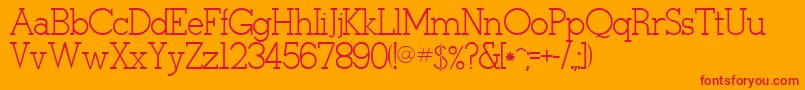 Stymie Font – Red Fonts on Orange Background