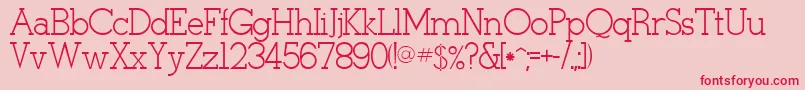 Stymie Font – Red Fonts on Pink Background