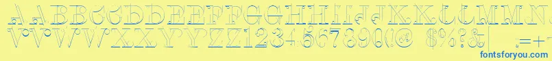 Linotypeclascon Font – Blue Fonts on Yellow Background