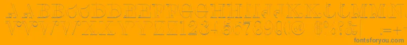 Linotypeclascon Font – Gray Fonts on Orange Background
