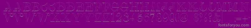 Linotypeclascon-Schriftart – Graue Schriften auf violettem Hintergrund