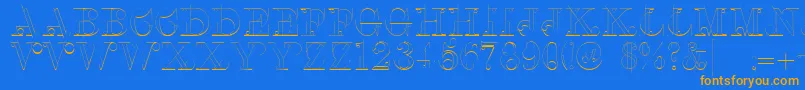 Linotypeclascon Font – Orange Fonts on Blue Background