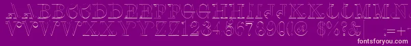 Linotypeclascon Font – Pink Fonts on Purple Background