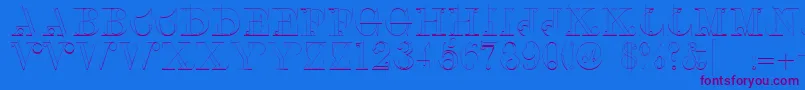 Linotypeclascon Font – Purple Fonts on Blue Background
