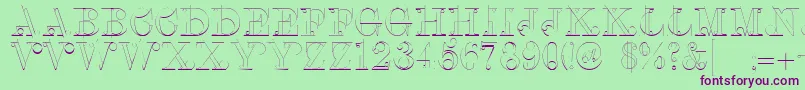 Linotypeclascon Font – Purple Fonts on Green Background