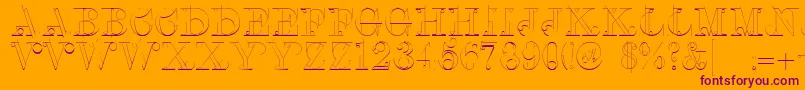 Linotypeclascon Font – Purple Fonts on Orange Background