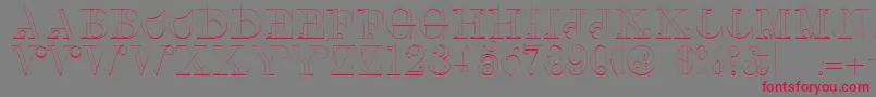 Linotypeclascon Font – Red Fonts on Gray Background