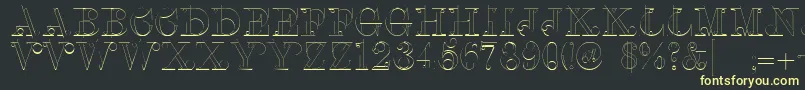 Linotypeclascon Font – Yellow Fonts on Black Background