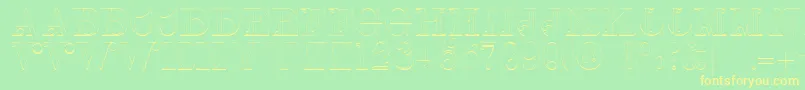 Linotypeclascon Font – Yellow Fonts on Green Background