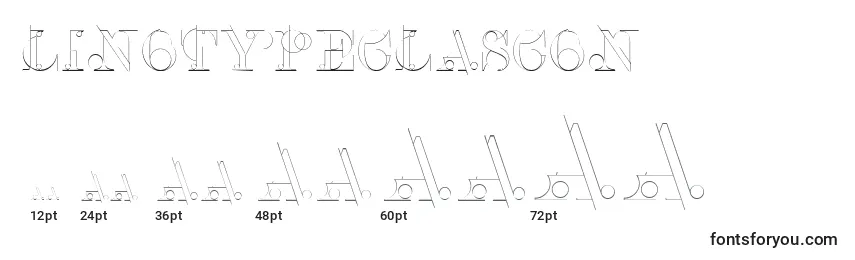 Размеры шрифта Linotypeclascon