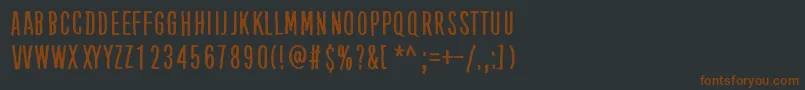 KubeVertiko Font – Brown Fonts on Black Background