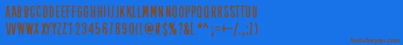 KubeVertiko Font – Brown Fonts on Blue Background