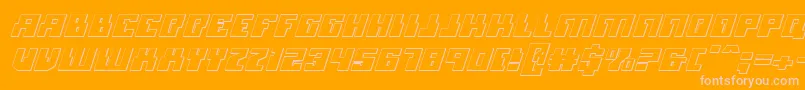Micronian3DItalic Font – Pink Fonts on Orange Background