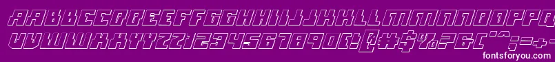 Micronian3DItalic Font – White Fonts on Purple Background