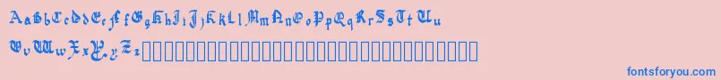 Шрифт QuadrataPreciosa – синие шрифты на розовом фоне