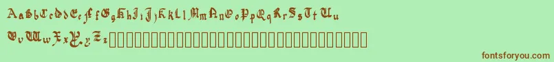 Шрифт QuadrataPreciosa – коричневые шрифты на зелёном фоне
