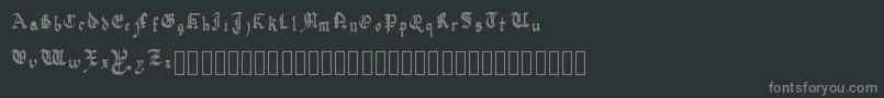 フォントQuadrataPreciosa – 黒い背景に灰色の文字