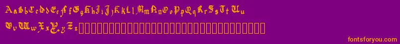 QuadrataPreciosa Font – Orange Fonts on Purple Background