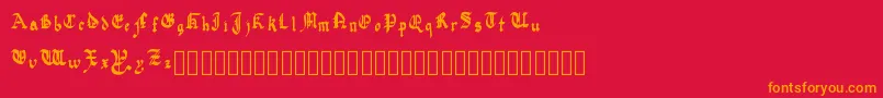 Шрифт QuadrataPreciosa – оранжевые шрифты на красном фоне