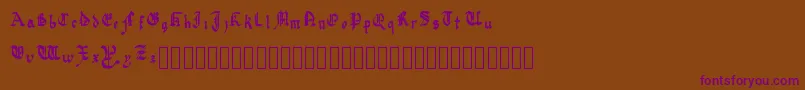 QuadrataPreciosa-fontti – violetit fontit ruskealla taustalla