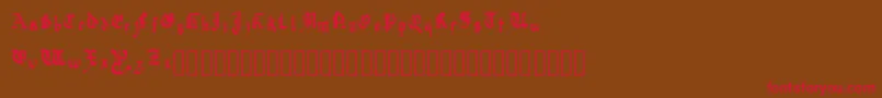 QuadrataPreciosa Font – Red Fonts on Brown Background