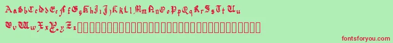 QuadrataPreciosa Font – Red Fonts on Green Background