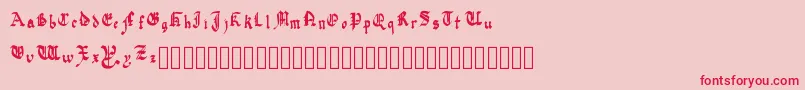 QuadrataPreciosa Font – Red Fonts on Pink Background