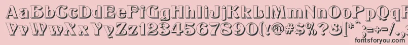 KlarissaShadow Font – Black Fonts on Pink Background
