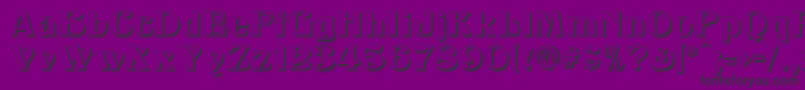 KlarissaShadow-Schriftart – Schwarze Schriften auf violettem Hintergrund