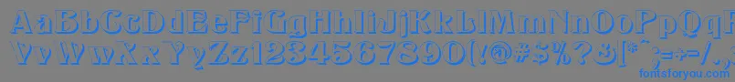 KlarissaShadow Font – Blue Fonts on Gray Background