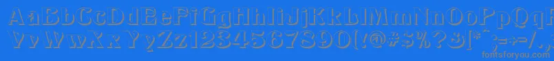 KlarissaShadow Font – Gray Fonts on Blue Background