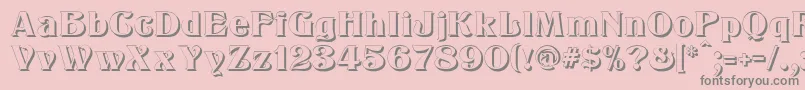KlarissaShadow Font – Gray Fonts on Pink Background